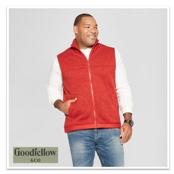 Goodfellow & Co Red Fleece Vest. Size XXL - Picture 1 of 12